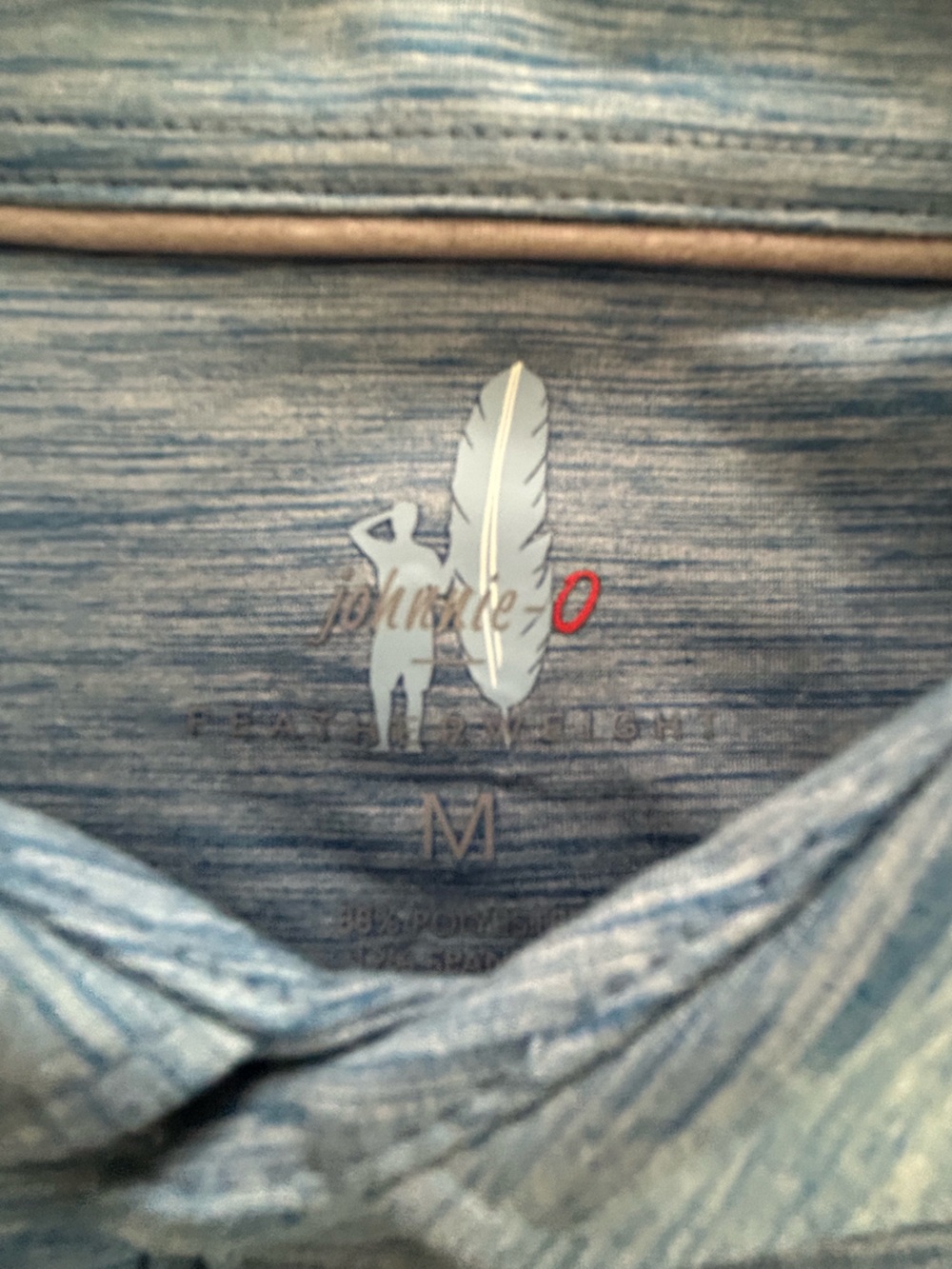 johnnie-O Blue Heathered Polo Shirt - Picture 2 of 4